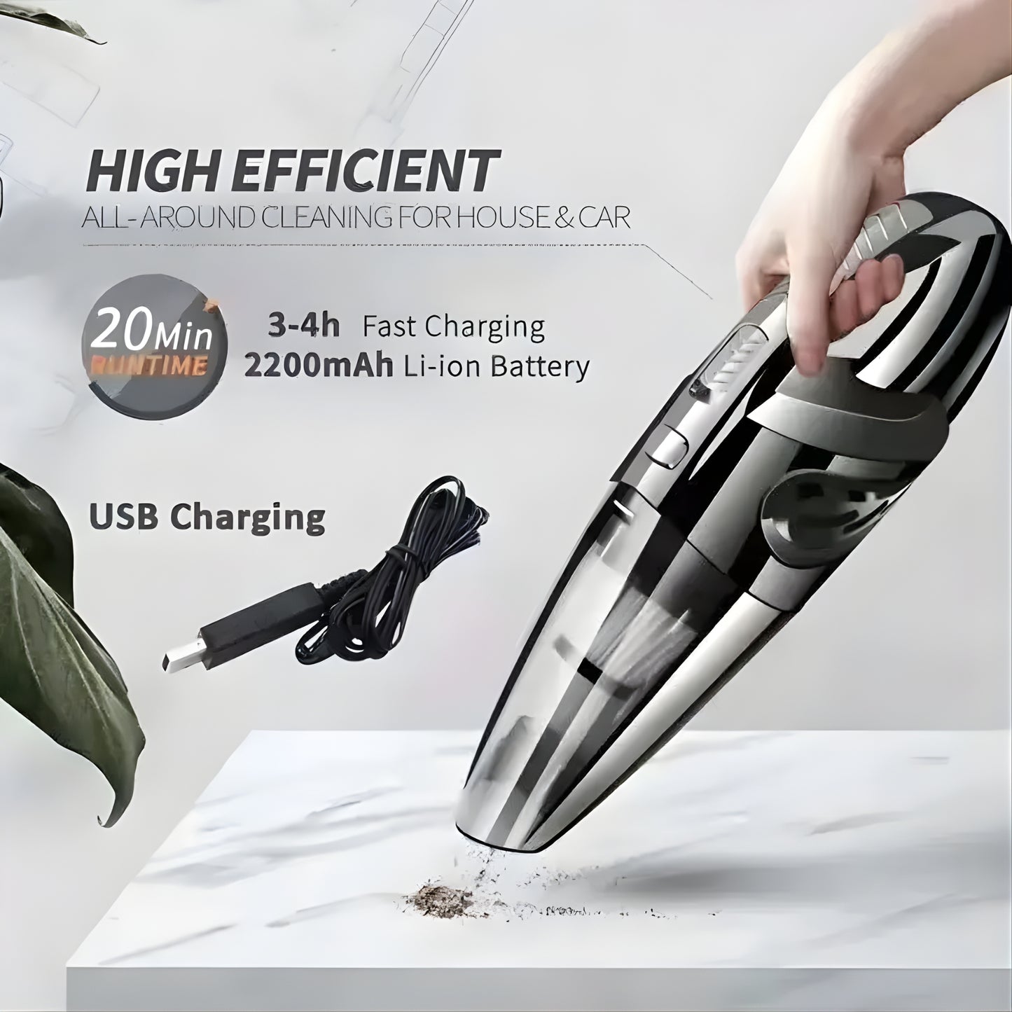 2025 Multi‑Function New Handheld Vacuum Cleaner – Cordless High‑Suction for Home + Car