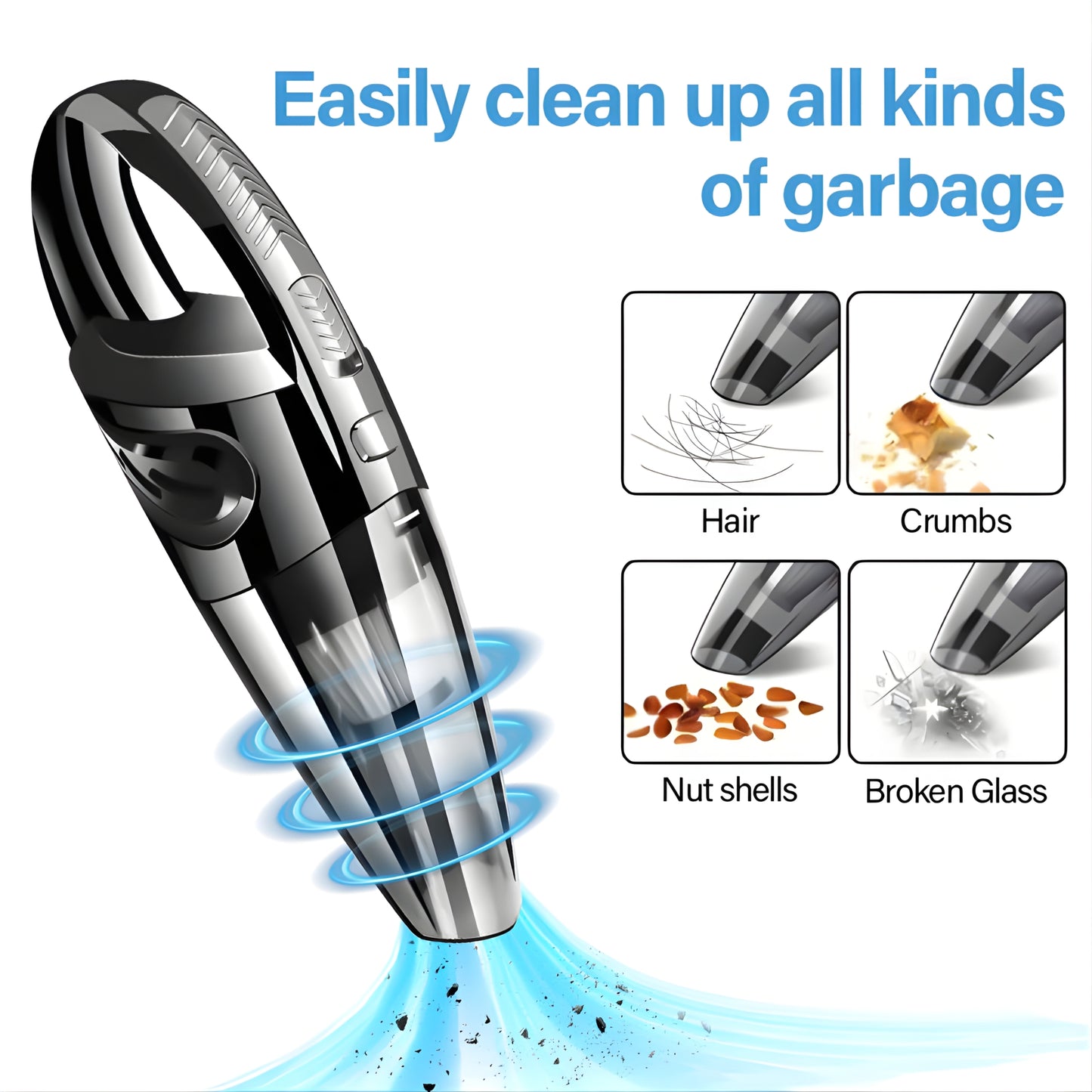 2025 Multi‑Function New Handheld Vacuum Cleaner – Cordless High‑Suction for Home + Car