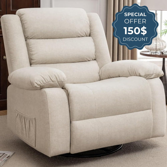 Large Rocker 360° Swivel Oversized Recliner