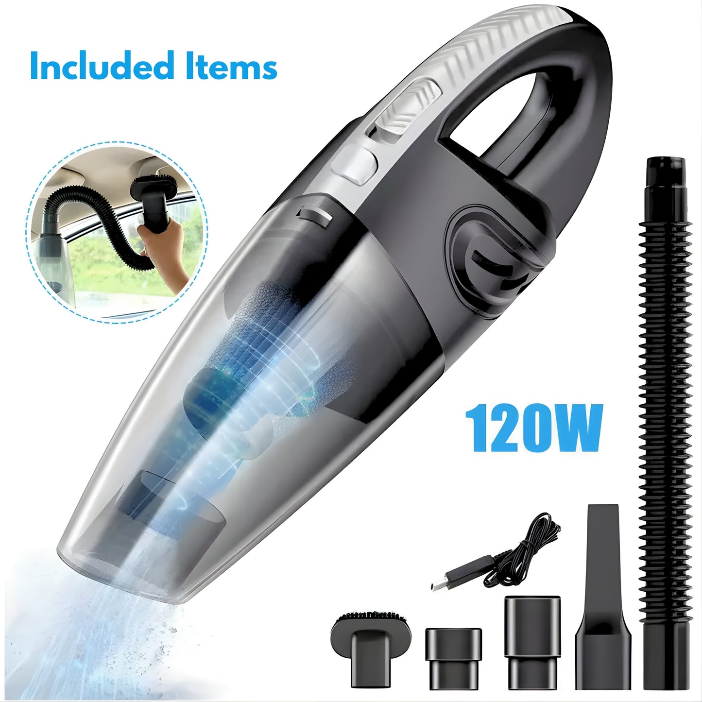 2025 Multi‑Function New Handheld Vacuum Cleaner – Cordless High‑Suction for Home + Car