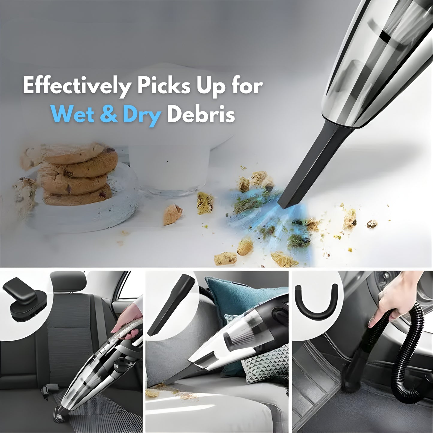 2025 Multi‑Function New Handheld Vacuum Cleaner – Cordless High‑Suction for Home + Car