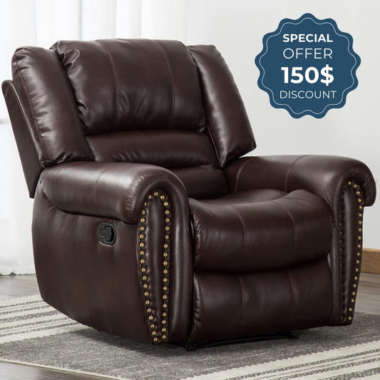 Heavy Duty Leather Recliner (Classic and Traditional)