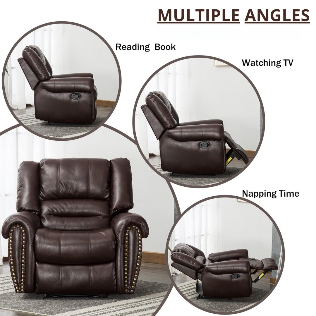 Heavy Duty Leather Recliner (Classic and Traditional)