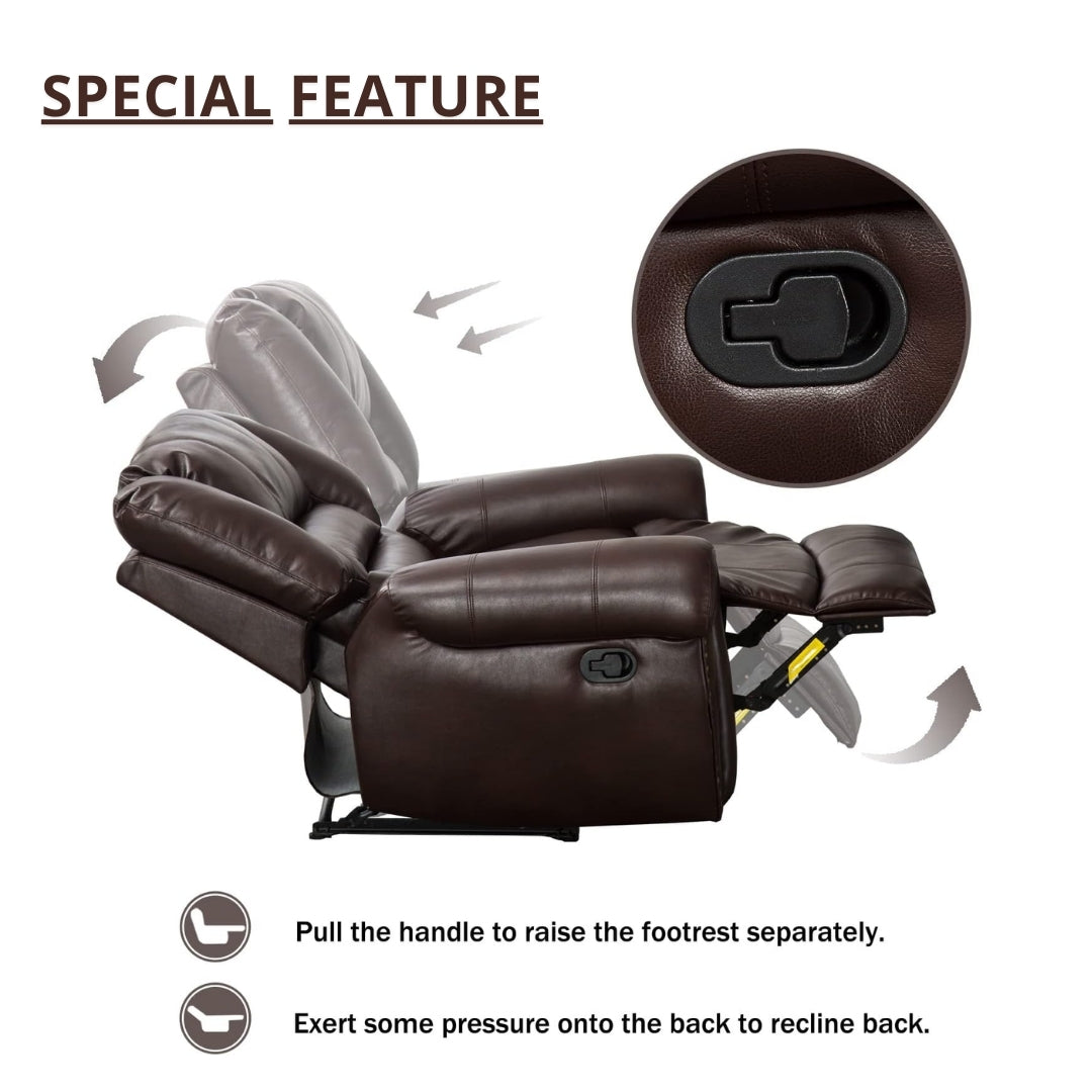 Heavy Duty Leather Recliner (Classic and Traditional)