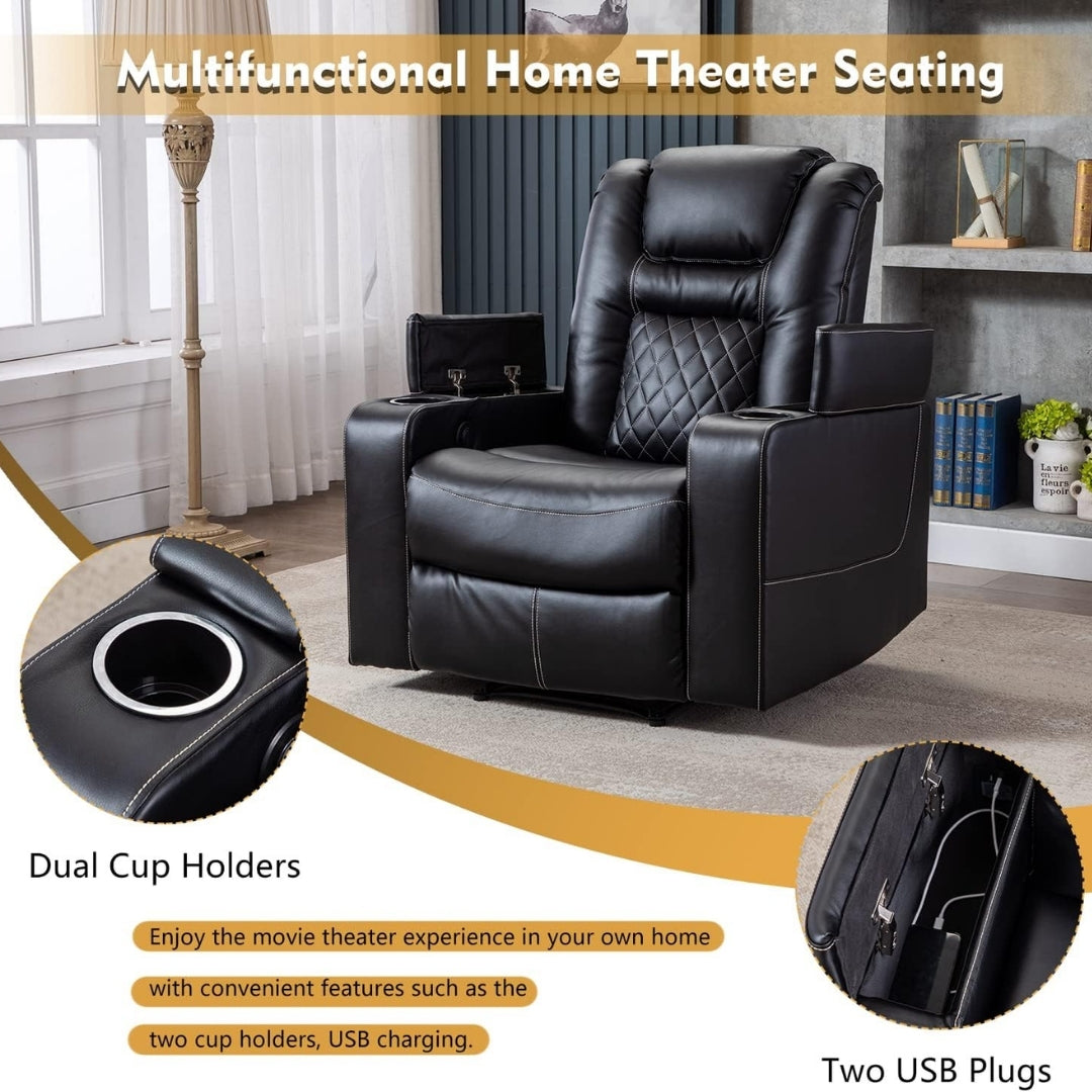 Leather Power Recliner Chair for Heavy Person