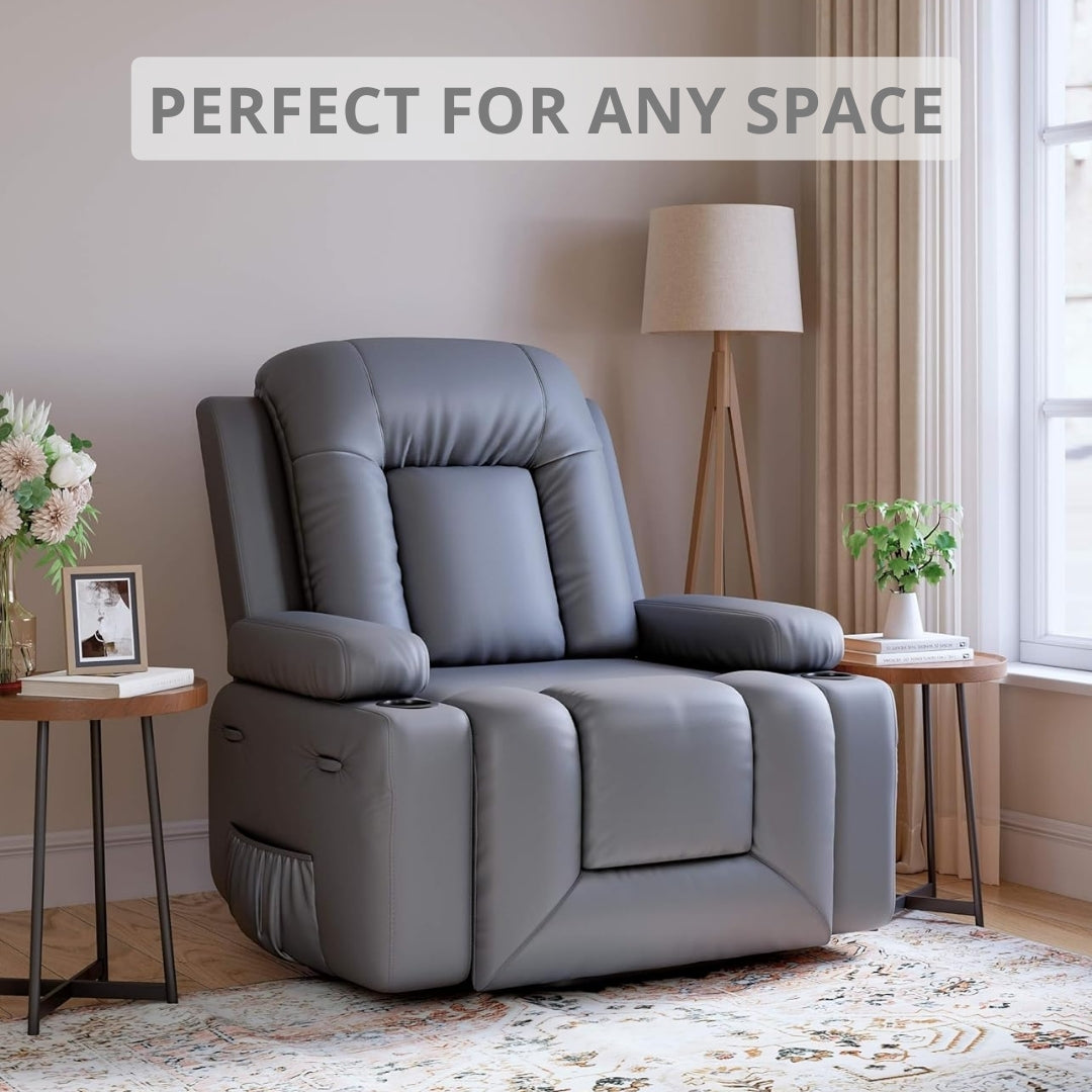 Electric Lift Leather Heavy-Duty Recliner Chair with Heat