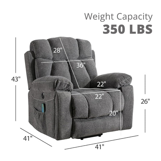 Large Power Lift Recliner for Big and Tall People Recliners with Cup Holders