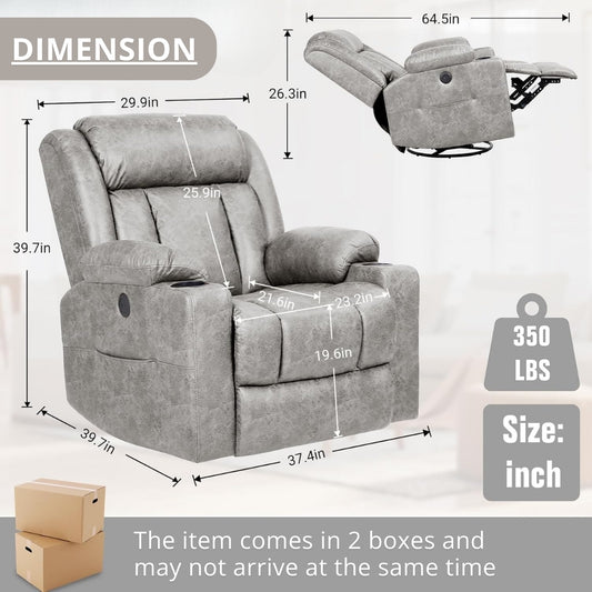 Recliner Chair for Heavy People with Vibration Massage
