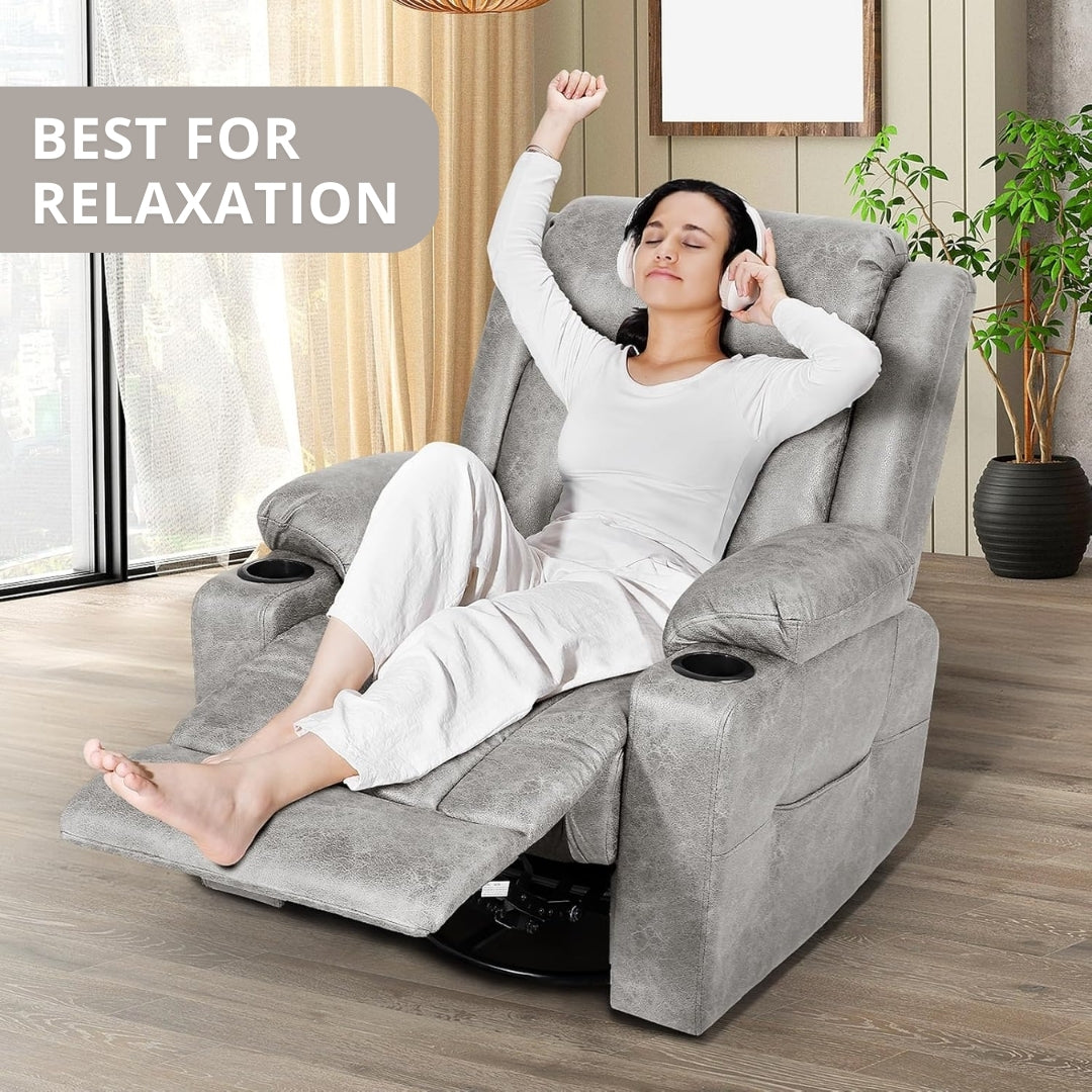 Recliner Chair for Big People with Vibration Massage