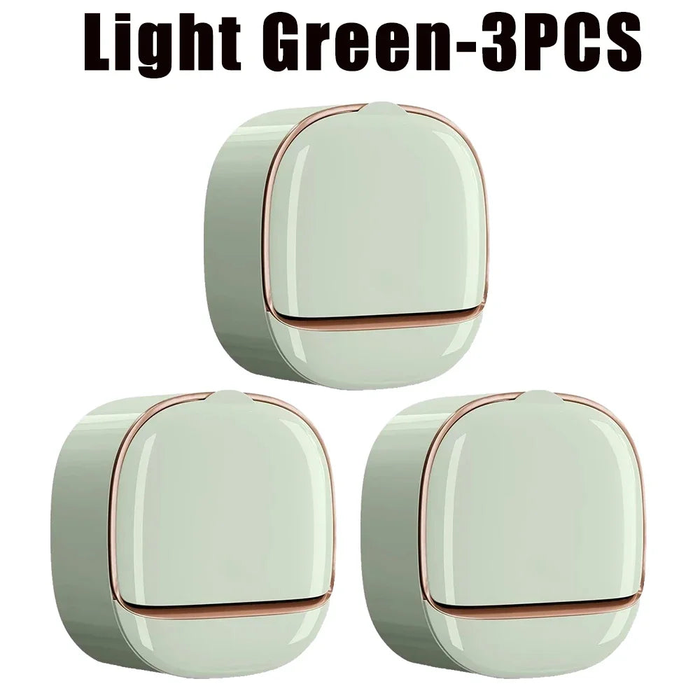 1-10Pcs Soap Wall-Mounted Light Luxury Holder Punch-Free Soap Box Drain Laundry Soap for Easy Cleaning Non-punching