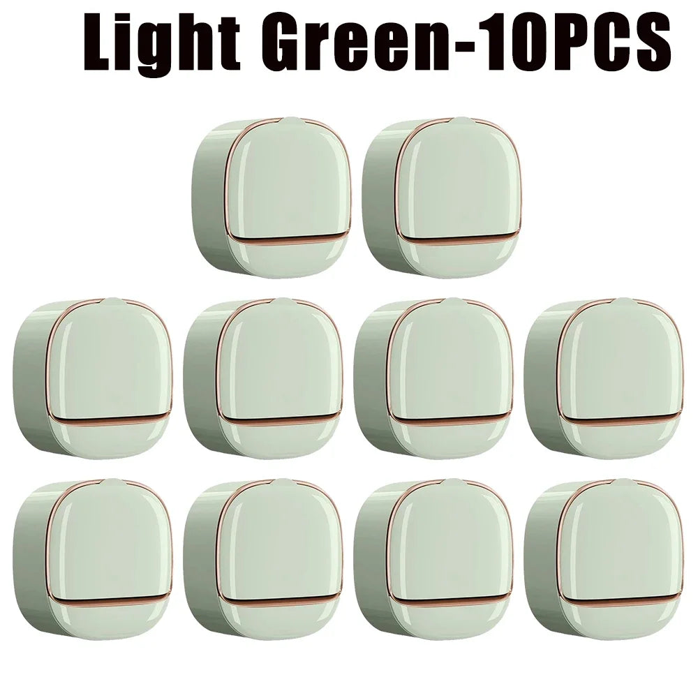1-10Pcs Soap Wall-Mounted Light Luxury Holder Punch-Free Soap Box Drain Laundry Soap for Easy Cleaning Non-punching