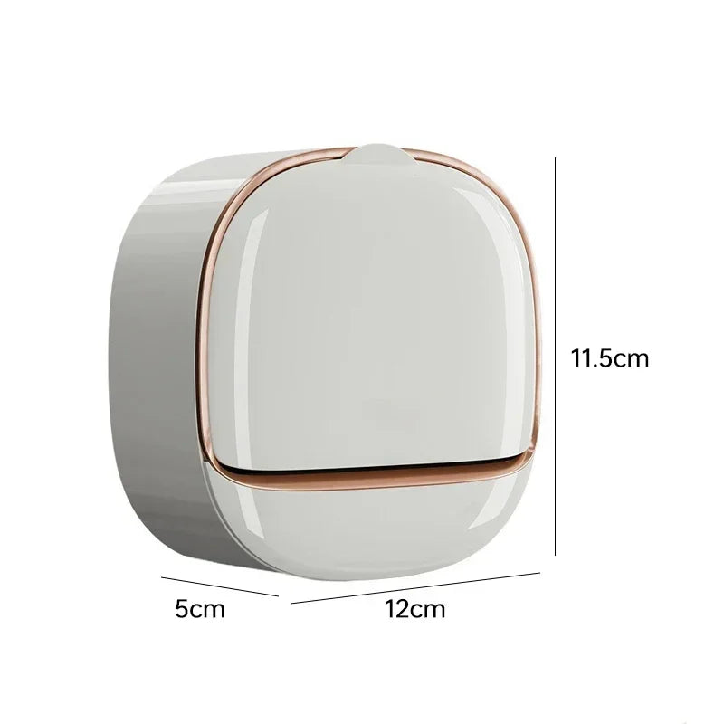 1-10Pcs Soap Wall-Mounted Light Luxury Holder Punch-Free Soap Box Drain Laundry Soap for Easy Cleaning Non-punching