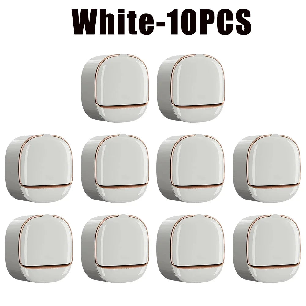 1-10Pcs Soap Wall-Mounted Light Luxury Holder Punch-Free Soap Box Drain Laundry Soap for Easy Cleaning Non-punching