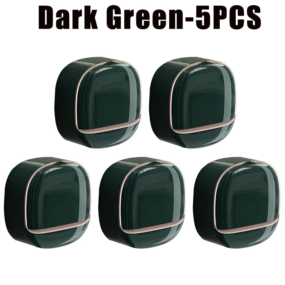 1-10Pcs Soap Wall-Mounted Light Luxury Holder Punch-Free Soap Box Drain Laundry Soap for Easy Cleaning Non-punching