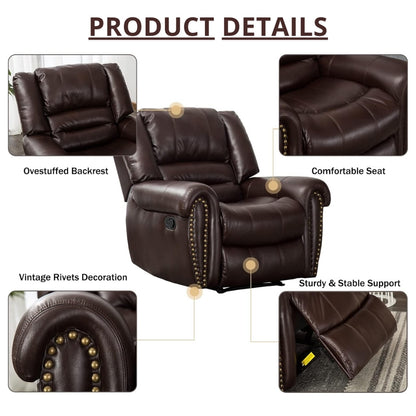 Heavy Duty Leather Recliner (Classic and Traditional)