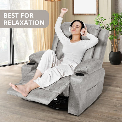Recliner Chair for Big People with Vibration Massage