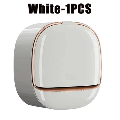 1-10Pcs Soap Wall-Mounted Light Luxury Holder Punch-Free Soap Box Drain Laundry Soap for Easy Cleaning Non-punching