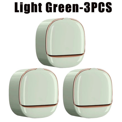 1-10Pcs Soap Wall-Mounted Light Luxury Holder Punch-Free Soap Box Drain Laundry Soap for Easy Cleaning Non-punching