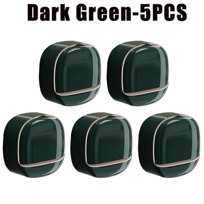 1-10Pcs Soap Wall-Mounted Light Luxury Holder Punch-Free Soap Box Drain Laundry Soap for Easy Cleaning Non-punching